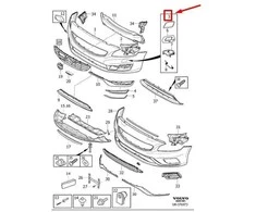 Volvo S60 V60 Dešinės priekinės žibintų plovimo dangtelis Originalus 39820330