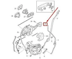 VOLVO S60 MK2 priekinių dešiniųjų durų išorinės rankenos laikiklis Originalus 31440084