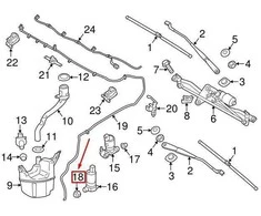 VOLVO S60 MK2 Žibintų plovimo siurblio guminis tarpiklis 31214897 NAUJAS ORIGINALUS