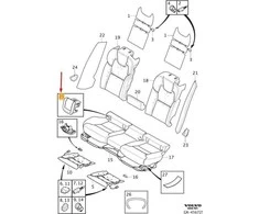 Volvo S60 V60 Galinio Sėdynės Dėklas Originalus 32206440
