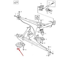 VOLVO S70 galinės pakabos dešiniojo laikiklio laikiklis 8631284 Originalus