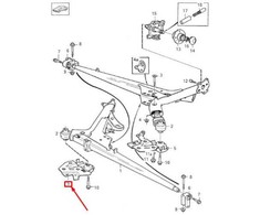 VOLVO S70 galinės pakabos dešiniojo laikiklio laikiklis 8631284 Originalus