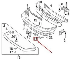 VOLVO S70 Priekinis Bamperis Dešinysis Grotelės 9151509 NAUJAS ORIGINALUS
