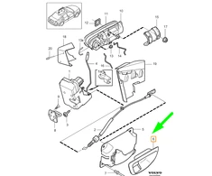 VOLVO S80 MK1 galinių dešiniųjų durų rankenos vidinis rėmelis originalus 30784734