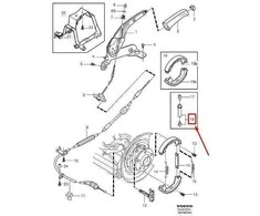 VOLVO S80 MK1 stovėjimo stabdžio reguliatoriaus jungtis 30793437 NAUJAS GENUINALUS