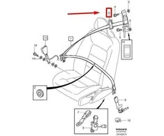VOLVO S80 MK2 Priekinis Dešinysis Sėdynės Diržo Veda 39856637 NAUJAS ORIGINALUS