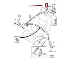 VOLVO S80 MK2 Priekinis Dešinysis Sėdynės Diržo Veda 39856637 NAUJAS ORIGINALUS