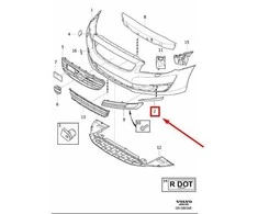 VOLVO S80 MK2 Priekinis Kairysis Bamperio Apdailos Profilis 39821110 NAUJAS ORIGINALUS