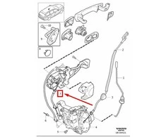 VOLVO S80 MK2 priekinių durų spynelės trosas Originalus 31349499