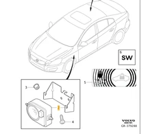"Volvo S80 MK2" signalizacijos sirena Originali 30659883