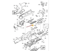 VOLVO S90 V90 RHD Centrinės konsolės apdailos plokštė aklina originali 31469630
