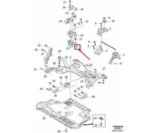 "Volvo V40" dešinysis hečbeko variklio laikiklis Originalus 31359635