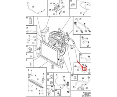 VOLVO V40 hečbekas Variklio radiatoriaus žarnos antgalis Originalus 31338581