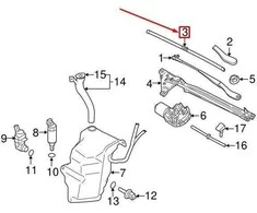 VOLVO V40 MK2 priekinio stiklo valytuvų peilių rinkinys LHD originalus 32237894
