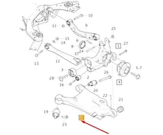 Volvo V60 CC XC60 XC90 Kairysis Apatinis Galinis Ašies Valdymo Svirtis Originalus 36010852