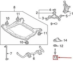 VOLVO V70 II Variklio laikiklio varžtas 985111 NAUJAS ORIGINALUS