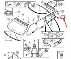VOLVO V70 MK1 galinio lango apatinės apdailos detalė originali 9483520