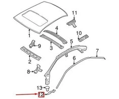 VOLVO V70 MK2 Dešinysis priekinio stiklo apdailos galas 8663896 NAUJAS ORIGINALUS