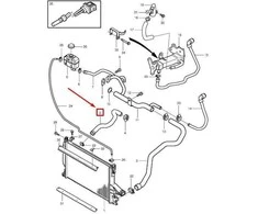 VOLVO V70 MK2 Radiatoriaus viršutinė žarna 30680912 NAUJA ORIGINALI