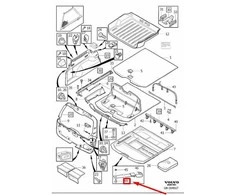 VOLVO V70 MK3 Interjero apdailos bagažo skyriaus spaustukas originalus 30761862