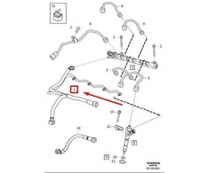 VOLVO V70 MK3 Kuro grąžinimo vamzdžio žarna Originali 31452374