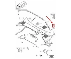 VOLVO V70 MK3 priekinis dešinysis lašėjimo bėgių apvadas Originalus 31218595