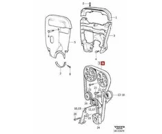 VOLVO V90 MK1 Dantų variklio diržo rinkinys 30758260 NAUJAS ORIGINALUS