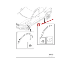 VOLVO XC40 galinio dešiniojo sparno lipdiniai originalūs 31448329