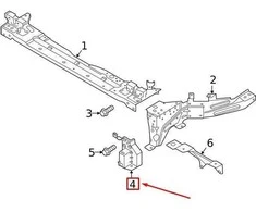 VOLVO XC40 Priekinės Sekcijos Dešinė Laikiklis 31469371 NAUJAS ORIGINALUS