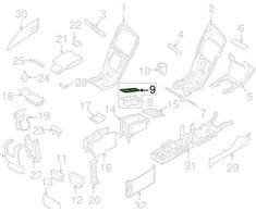 VOLVO XC60 centrinės konsolės puodelio laikiklis guminis įdėklas 1284528 NEW GENUINE