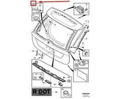 VOLVO XC60 MK1 apatinių keltuvo durelių apsauga nuo atsitrenkimo originali 31217749