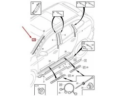 VOLVO XC60 MK1 išorinio A statramsčio kairės pusės apdailos detalė Originali 39803231