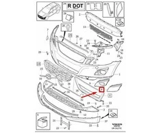 VOLVO XC60 MK1 Priekinis Kairysis Bamperio R-Design Grotelės Dangtelis 31290432 NAUJAS ORIGINALUS