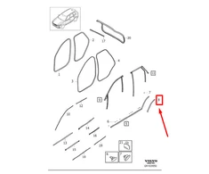 VOLVO XC60 MK2 kairės pusės kėbulo apdailos apsauga Originali 32328154