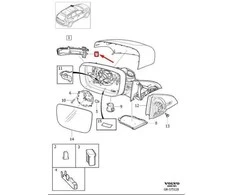 VOLVO XC60 Priekinio Dešinės Durų Veidrodžio Posūkio Signalo Lempa 31371879 NAUJA ORIGINALI