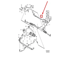 VOLVO XC70 MK2 vairo stiprintuvo aukšto slėgio linija Originali 31280284