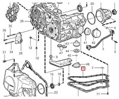VOLVO XC90 MK1 automatinės pavarų dėžės alyvos skyriaus tarpiklis originalus 9445692