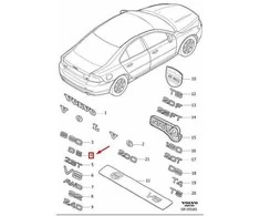 VOLVO XC90 MK1 Galinės durys D5 Emblema 31333646 NAUJA ORIGINALI