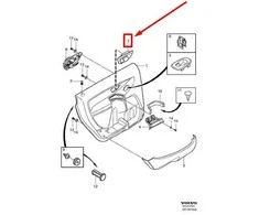 VOLVO XC90 MK1 galinės rankenos apdaila dešinės pusės durims 39973463 Originali