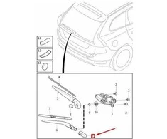 VOLVO XC90 MK1 galinio lango valytuvo rankenos dangtelis originalus 31333450