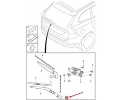 VOLVO XC90 MK1 galinio lango valytuvo rankenos dangtelis originalus 31333450