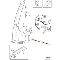 VOLVO XC90 MK1 galinio žibinto veržlės varžtas 10 mm originalus 987140