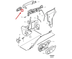 VOLVO XC90 MK1 priekinės kairės rankenos išorinis dangtelis originalus 39882367