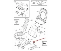 VOLVO XC90 MK1 priekinės sėdynės kairės pusės užvalkalas originalus 39802014