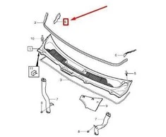 VOLVO XC90 MK1 priekinio stiklo kairiojo gaubto sandariklis originalus 8662736