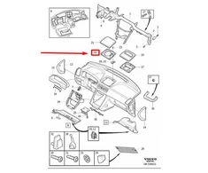VOLVO XC90 MK1 prietaisų skydelio garsiakalbio laikiklis 30766429 Originalus
