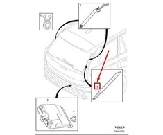 VOLVO XC90 MK2 galinio kairiojo liuko pakėlimo atrama Originali 31420214