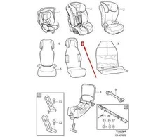 VOLVO XC90 MK2 PAMINĖTA APDAILA VAIKŲ SĖDYNĖ ORIGINALI 31414896