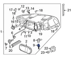 "Volvo XC90" priekinių žibintų laidų jungtis 30655965 Originali