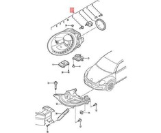 VW Beetle 2012 2019 Dujų Išlydžio Žibintas VAG Originalus 5C1941031H